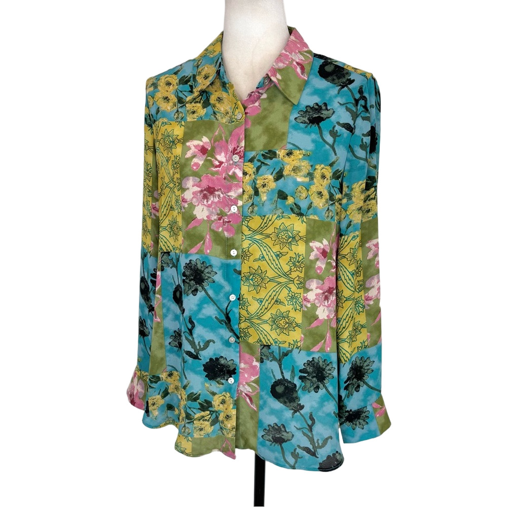 Rose & Olive floral patchwork blouse